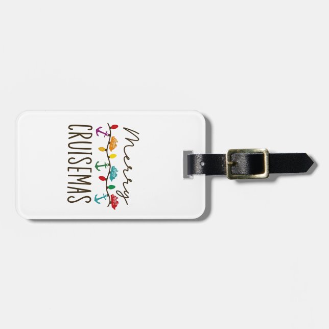 Merry Cruisemas Christmas Cruise Family Matching Luggage Tag (Front Horizontal)