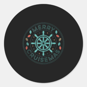 Merry Cruisemas Christmas Cruise Matching Family X Classic Round Sticker
