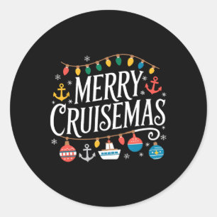Merry Cruisemas Christmas Cruise S Family Cruisin Classic Round Sticker