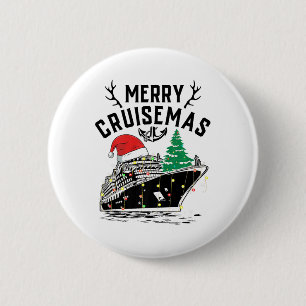 Merry Cruisemas Christmas Family Cruise Ship Fun 6 Cm Round Badge