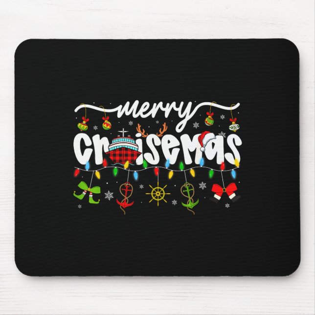 Merry Cruisemas Christmas Family Cruisin Cruise Lo Mouse Pad (Front)