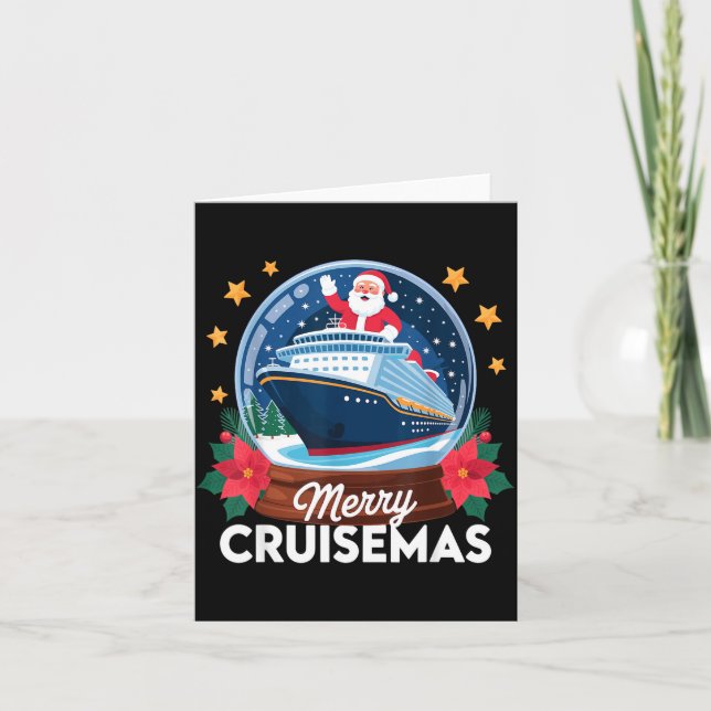 Merry Cruisemas Christmas Family Cruisin Funny Cru Card (Front)