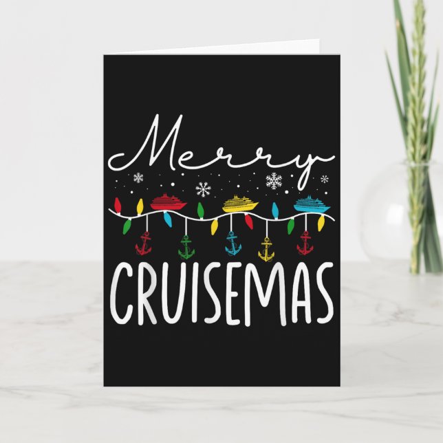 Merry Cruisemas Christmas Family Cruisin Funny Cru Card (Front)