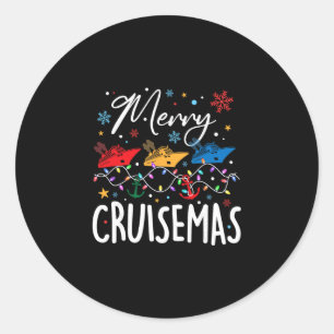 Merry Cruisemas Christmas Family Cruising Squad Xm Classic Round Sticker