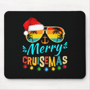 Merry Cruisemas Christmas Santa Reindeer Cruise  Mouse Pad