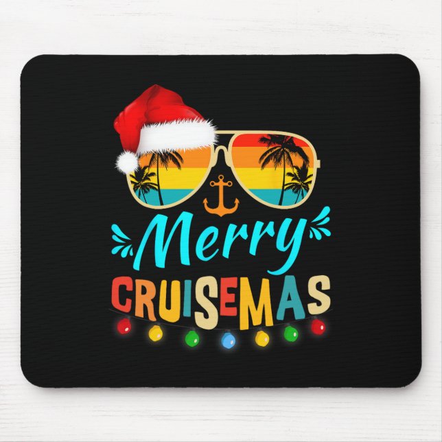 Merry Cruisemas Christmas Santa Reindeer Cruise  Mouse Pad (Front)