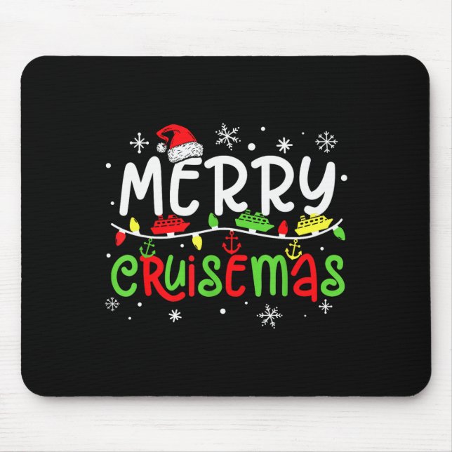 Merry Cruisemas Christmas Xmas Cruise Family Pajam Mouse Pad (Front)