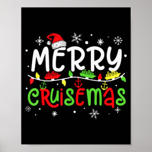 Merry Cruisemas Christmas Xmas Cruise Family Pajam Poster