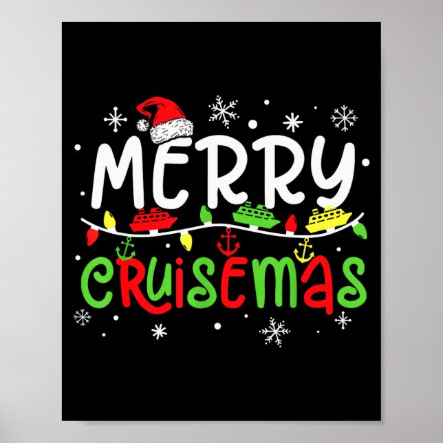 Merry Cruisemas Christmas Xmas Cruise Family Pajam Poster (Front)