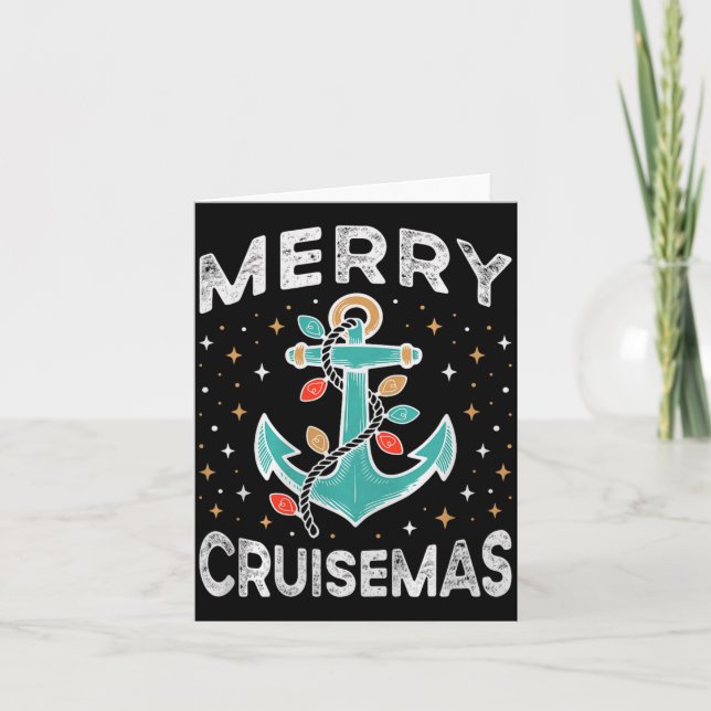 Merry Cruisemas Cruise Christmas Light Matching Fa Card (Front)