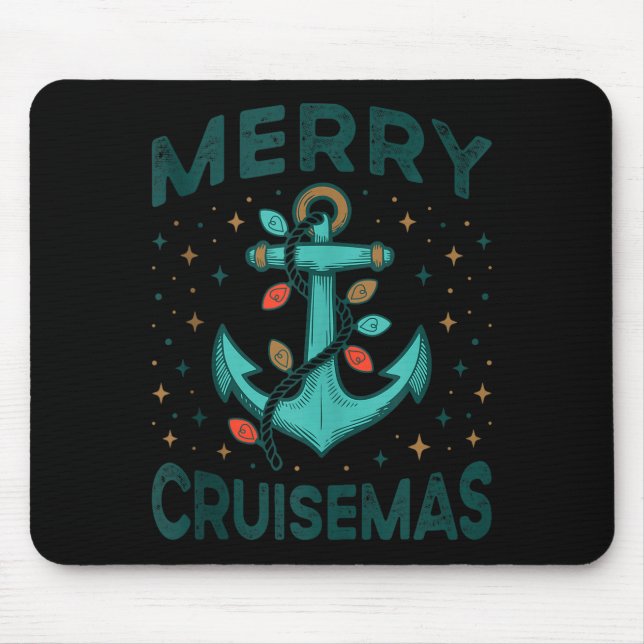 Merry Cruisemas Cruise Christmas Light Matching Fa Mouse Pad (Front)
