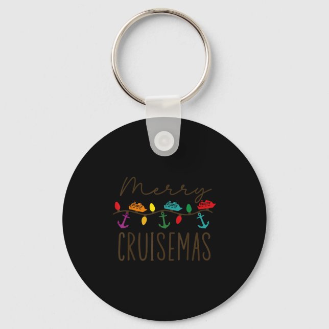 Merry Cruisemas Cruise Christmas Lights Matching F Key Ring (Front)
