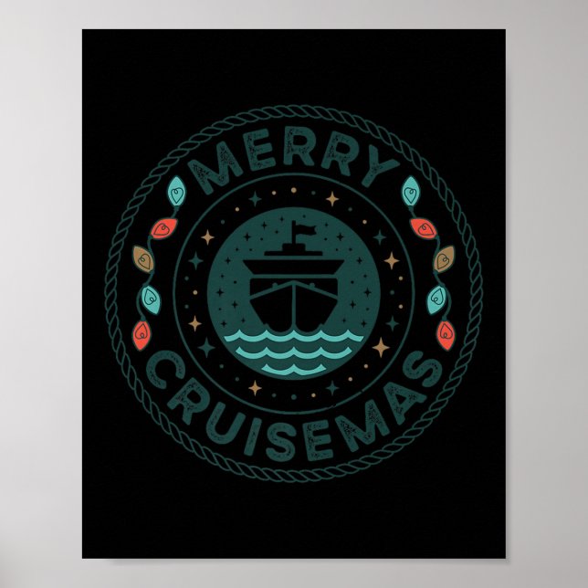 Merry Cruisemas Cruise-mas Christmas Cruise Family Poster (Front)