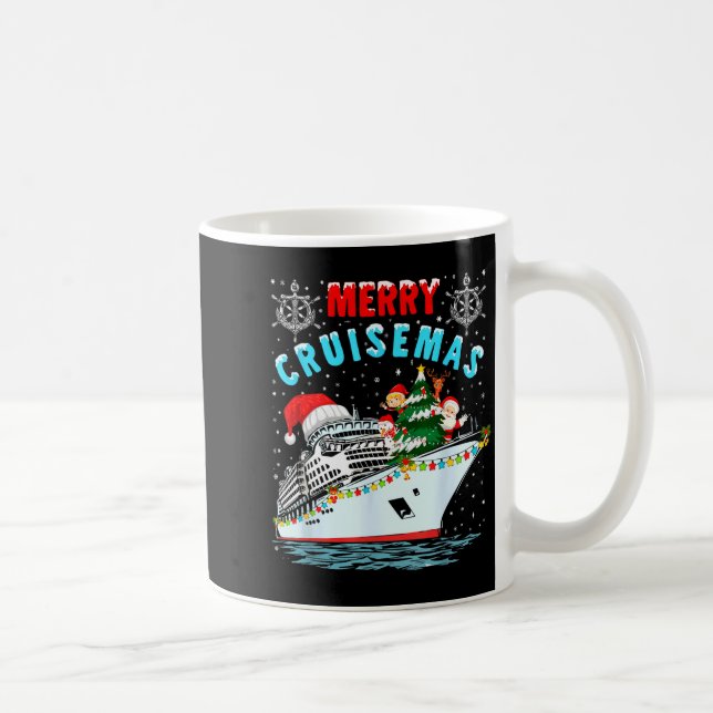 Merry Cruisemas Cruise Ship Family Christmas  Coffee Mug (Right)