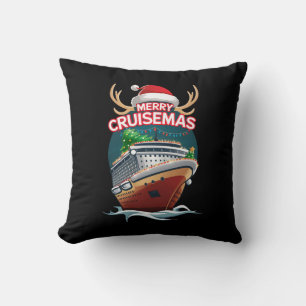 Merry Cruisemas Cruise Ship Family Christmas Funny Cushion