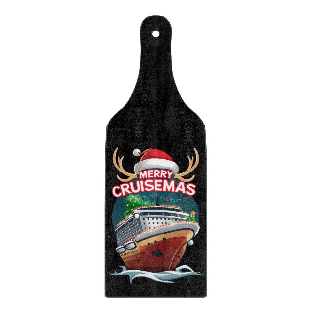Merry Cruisemas Cruise Ship Family Christmas Funny Cutting Board (Front)