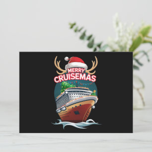 Merry Cruisemas Cruise Ship Family Christmas Funny Holiday Card
