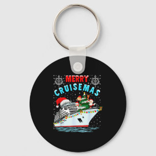 Merry Cruisemas Cruise Ship Family Christmas Key Ring