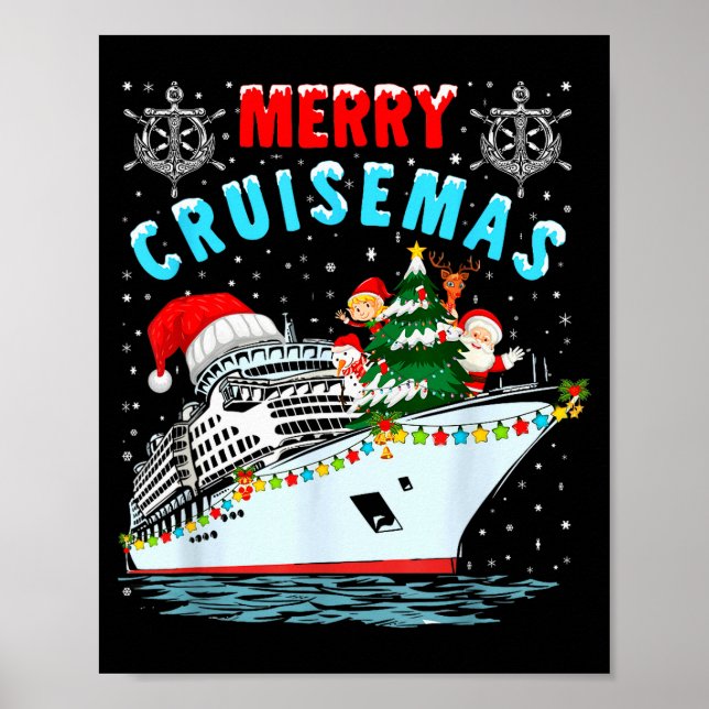 Merry Cruisemas Cruise Ship Family Christmas  Poster (Front)