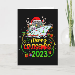 Merry Cruisemas Cruise Ship Family Vacation Christ Card