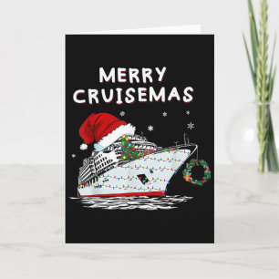 Merry Cruisemas Cruise Ship Santa Hat Christmas Ho Card
