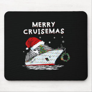 Merry Cruisemas Cruise Ship Santa Hat Christmas Ho Mouse Pad
