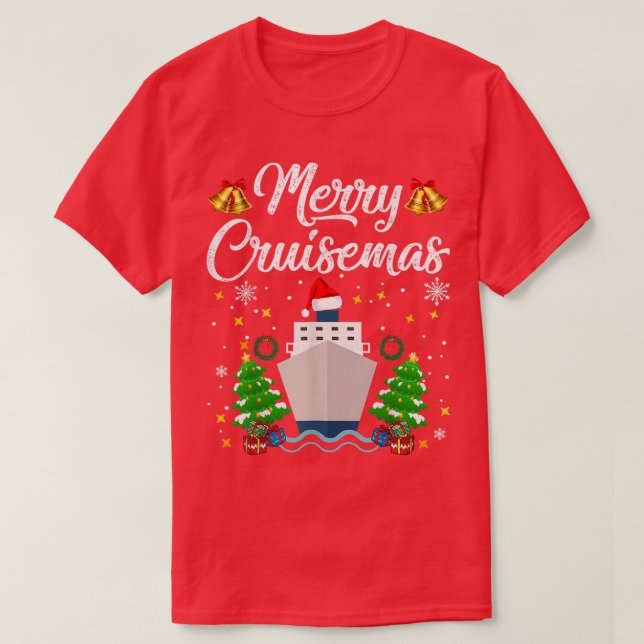 Merry Cruisemas Family Christmas 2021 on Cruise  T-Shirt (Design Front)