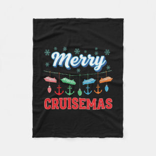 Merry Cruisemas Family Christmas Cruise 2025 Ship Fleece Blanket