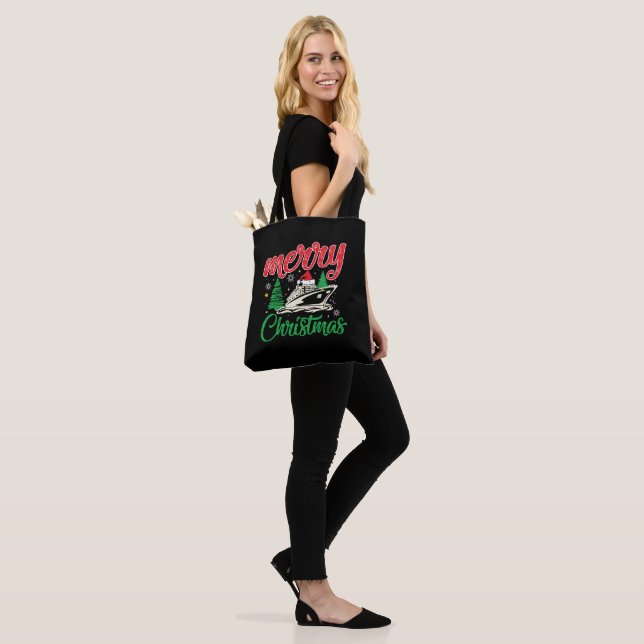 Merry Cruisemas, Family Christmas Cruise Crew Tote Bag (On Model)