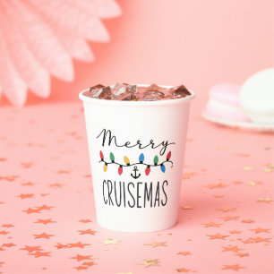 Merry Cruisemas Family Christmas Cruise Trip Paper Cups