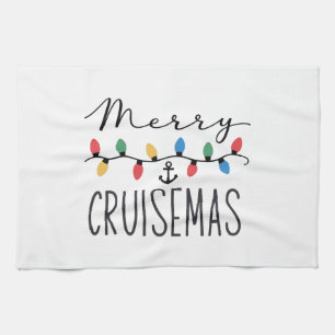Merry Cruisemas Family Christmas Cruise Trip  Tea Towel