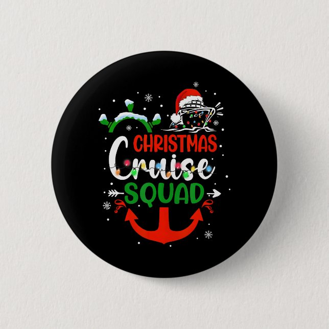 Merry Cruisemas Family Cruise Christmas 2023 6 Cm Round Badge (Front)
