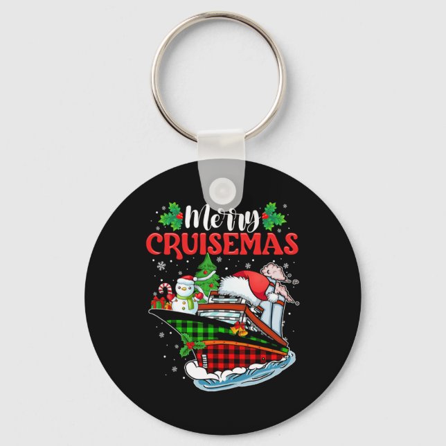 Merry Cruisemas Family Cruise Christmas 2023 Fun 1 Key Ring (Front)