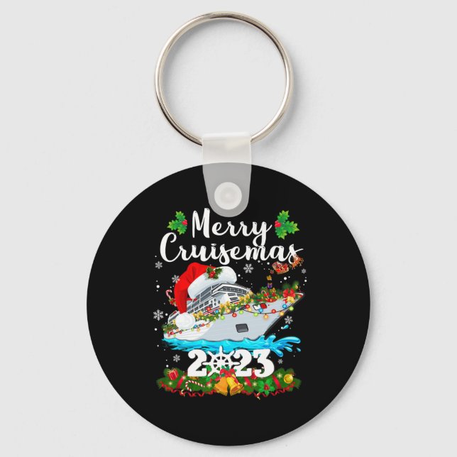 Merry Cruisemas Family Cruise Christmas 2023 Fun B Key Ring (Front)