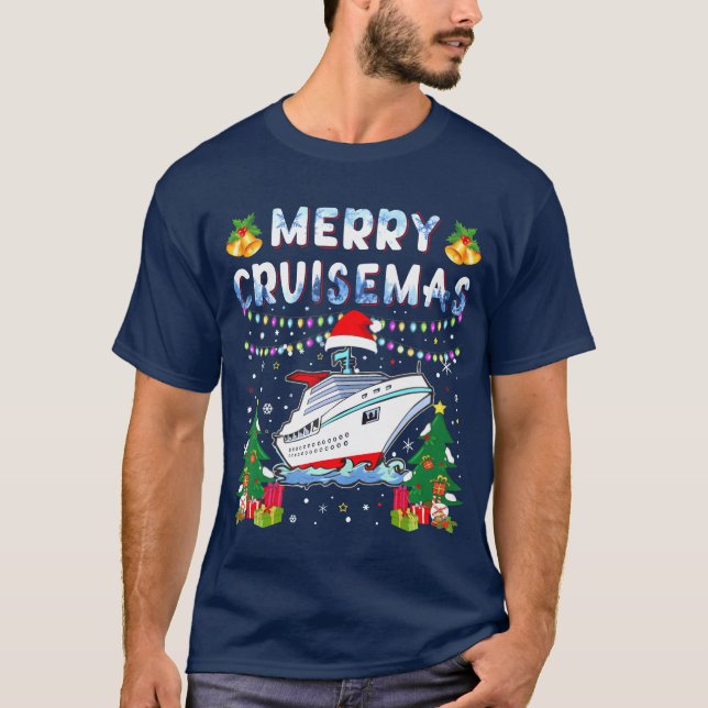 Merry Cruisemas Family Cruise Christmas 2023 vinta T-Shirt (Front)