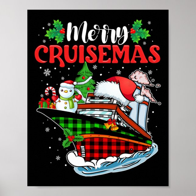 Merry Cruisemas Family Cruise Christmas Funny  Poster (Front)