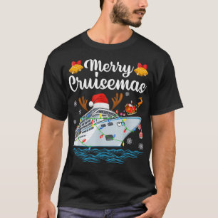 Merry Cruisemas Family Cruise Christmas Funny Sant T-Shirt