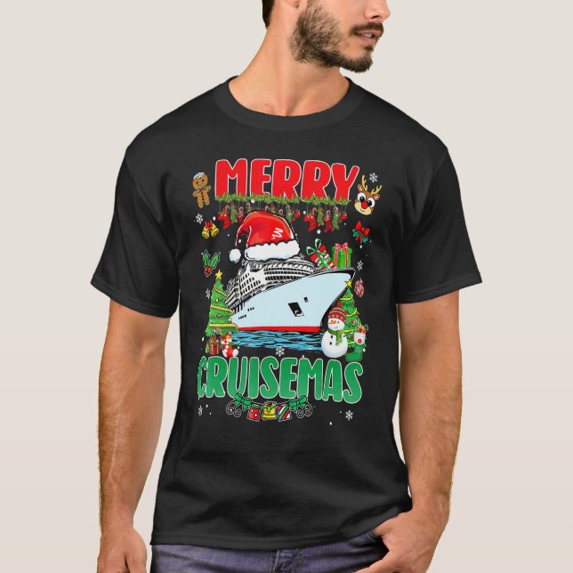 Merry Cruisemas Family Cruise Santa Christmas 2022 T-Shirt (Front)