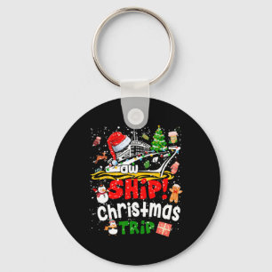 Merry Cruisemas Funny Cruise Ship Family Christmas Key Ring