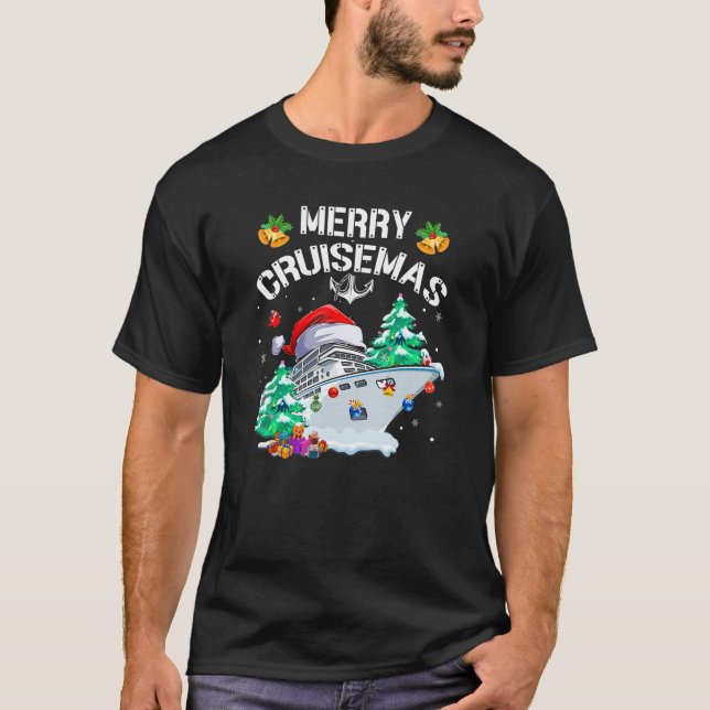 Merry Cruisemas Funny Cruise Ship Family Christmas T-Shirt (Front)