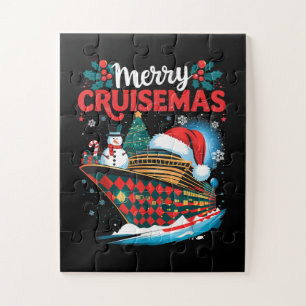 Merry Cruisemas Funny Family Christmas Jigsaw Puzzle