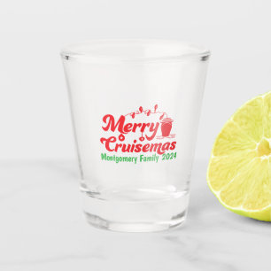 Merry Cruisemas Personalised Family Shot Glass