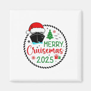 Merry Cruisemas Santa Hat Cruise Ship Christmas Cr Magnet