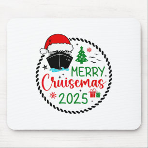 Merry Cruisemas Santa Hat Cruise Ship Christmas Cr Mouse Pad