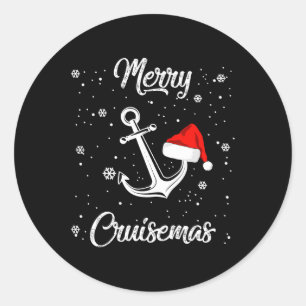 Merry Cruisemas Ugly Christmas Sweater Xmas Gifts  Classic Round Sticker