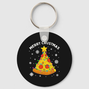 Merry Crustmas Pizza Christmas Tree Xmas Gifts Kid Key Ring