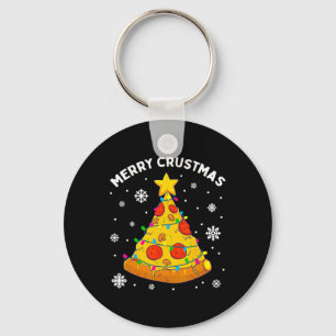 Merry Crustmas Pizza Christmas Tree Xmas Gifts Kid Key Ring