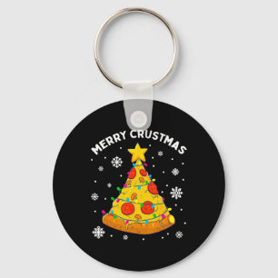 Merry Crustmas Pizza Christmas Tree Xmas Gifts Kid Key Ring