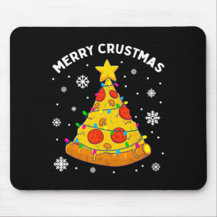 Merry Crustmas Pizza Christmas Tree Xmas Gifts Kid Mouse Pad