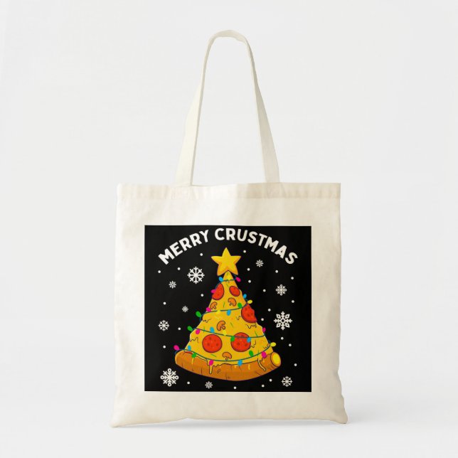 Merry Crustmas Pizza Christmas Tree Xmas Gifts Kid Tote Bag (Front)